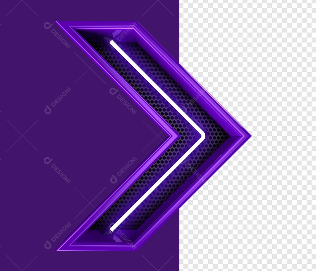 Elemento 3D Seta Metalica Para Composição PSD