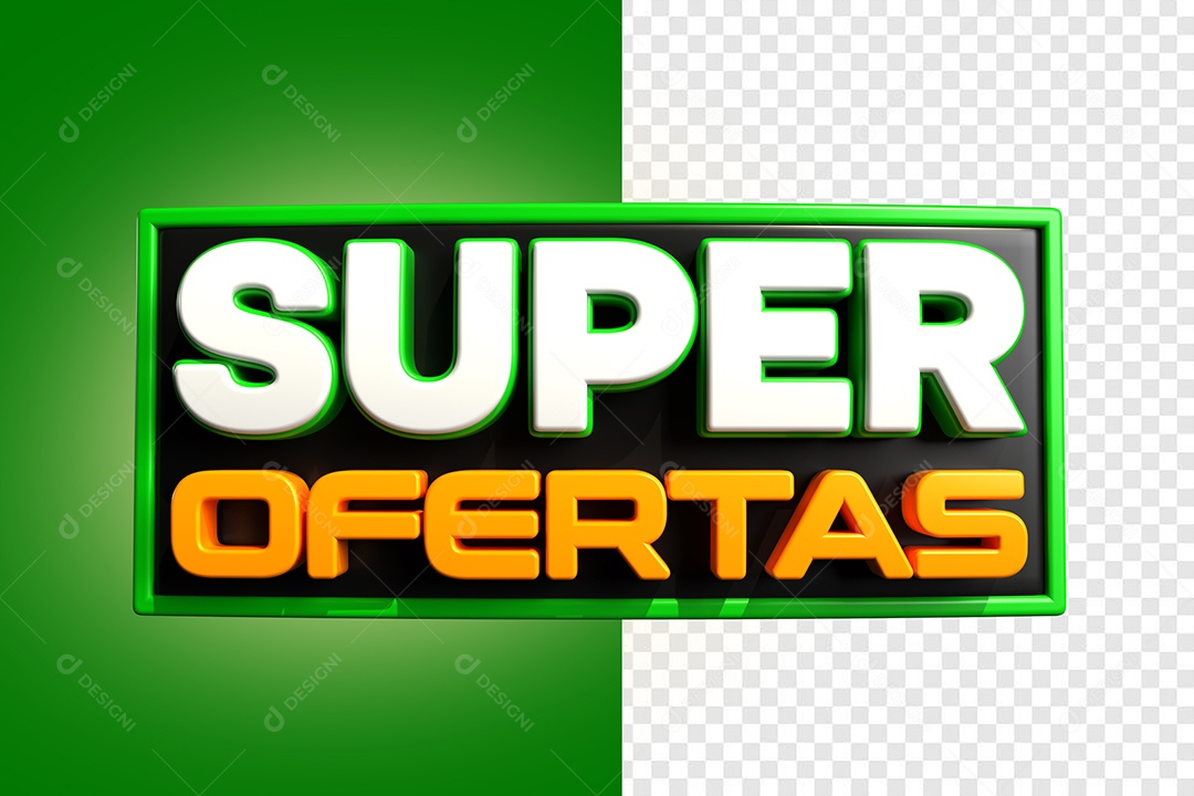Super Ofertas Selo 3D Para Composição PSD