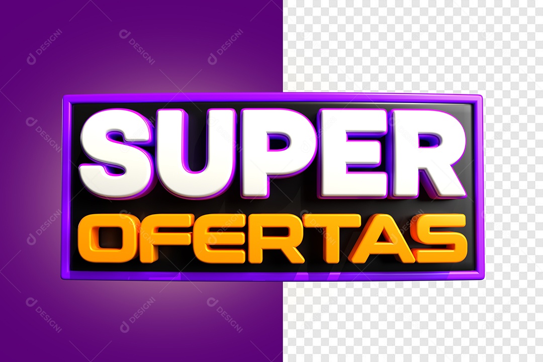 Super Ofertas Selo 3D Para Composição PSD