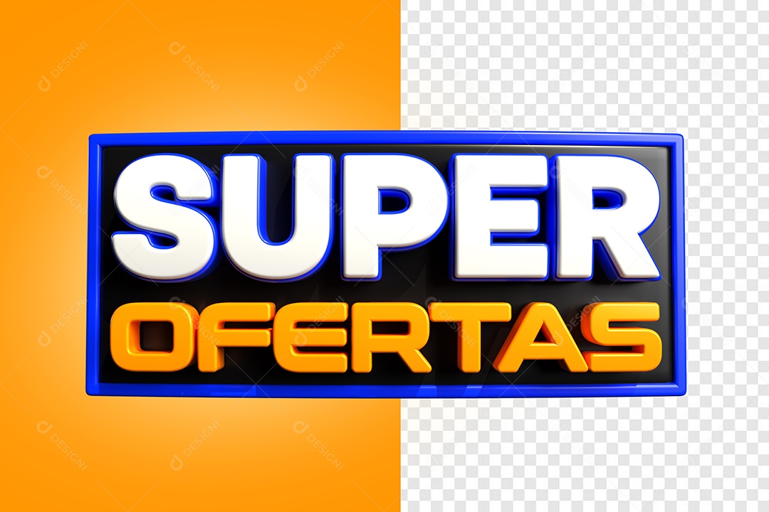 Super Ofertas Selo 3D Para Composição PSD