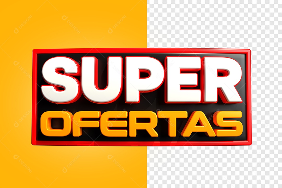 Super Ofertas Selo 3D Para Composição PSD