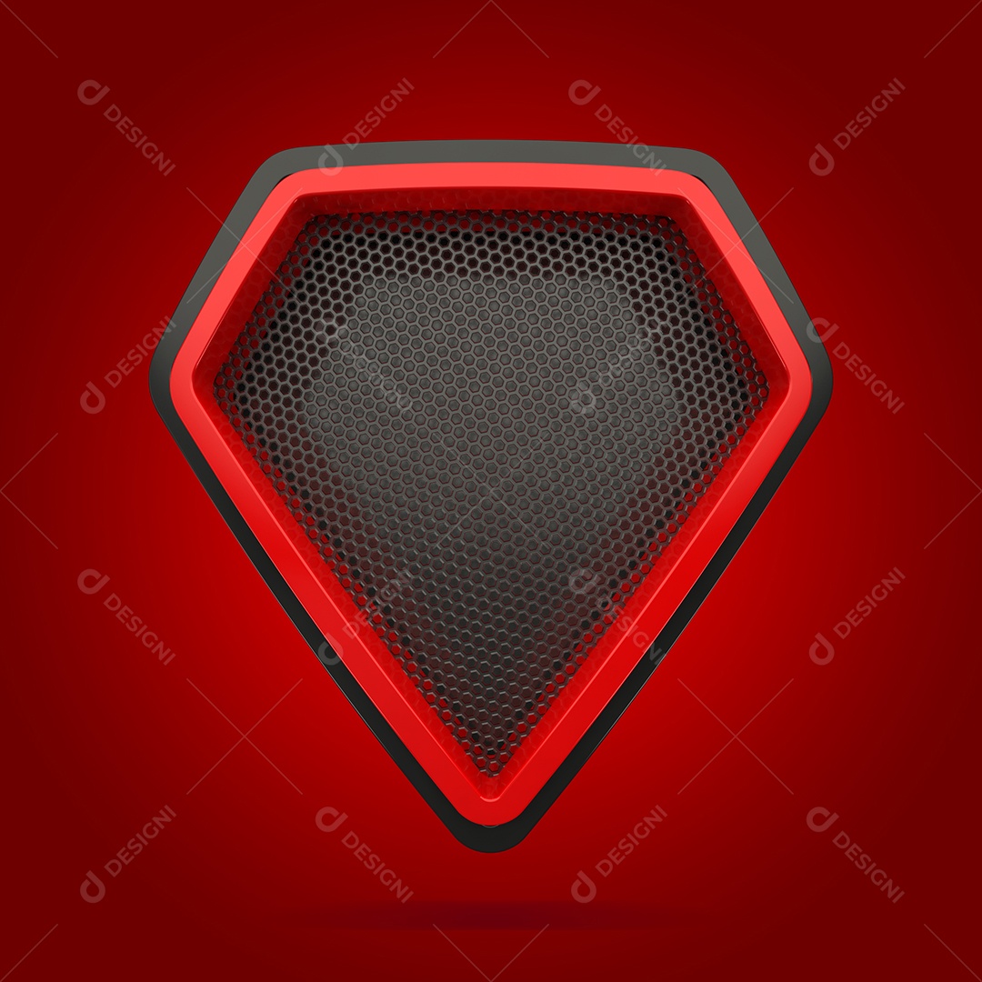 Escudo Elemento 3D Para Composição PSD