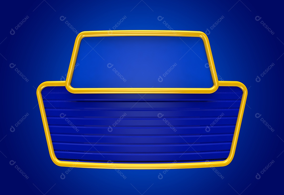 Elemento 3D Painel Metálico Para Composição PSD