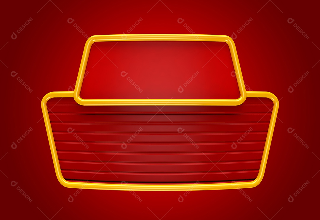 Elemento 3D Painel Metálico Para Composição PSD