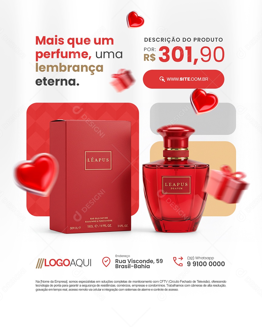 Presente Perfeito Dia dos Namorados Mais Que Um Perfume Social Media PSD Editável