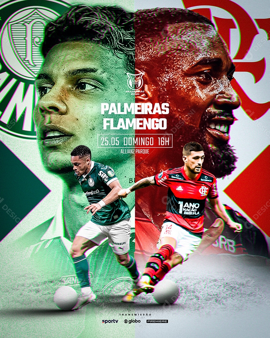 Feed Flyer Jogo De Futebol Social Mídia PSD Editável