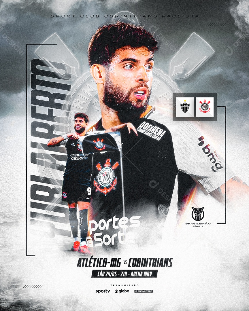 Feed Flyer Jogo De Futebol Social Mídia PSD Editável