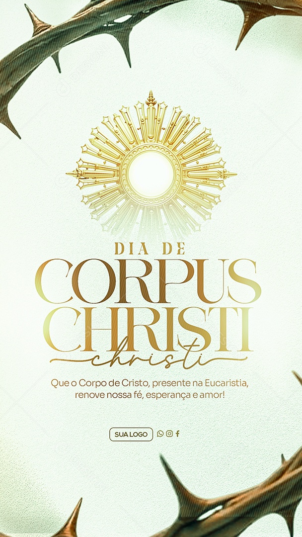 Story Dia de Corpus Christi 19 de Junho Social Media PSD Editável