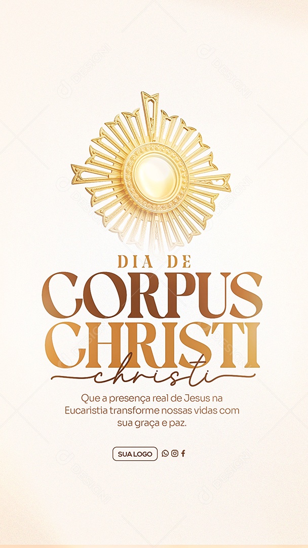 Story Dia de Corpus Christi 19 de Junho Social Media PSD Editável