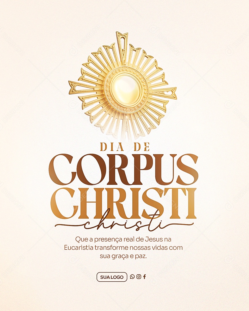 Dia de Corpus Christi 19 de Junho Social Media PSD Editável