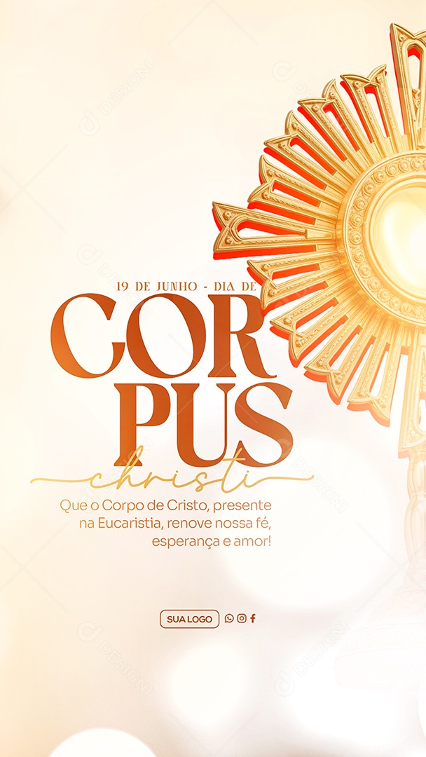 Story Dia de Corpus Christi 19 de Junho Social Media PSD Editável