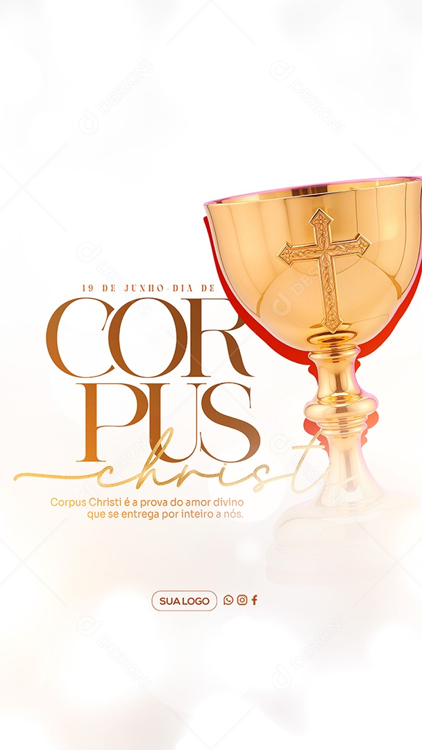 Story Dia de Corpus Christi 19 de Junho Social Media PSD Editável