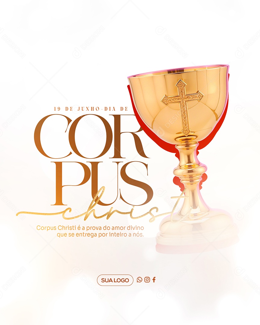 Dia de Corpus Christi 19 de Junho Social Media PSD Editável