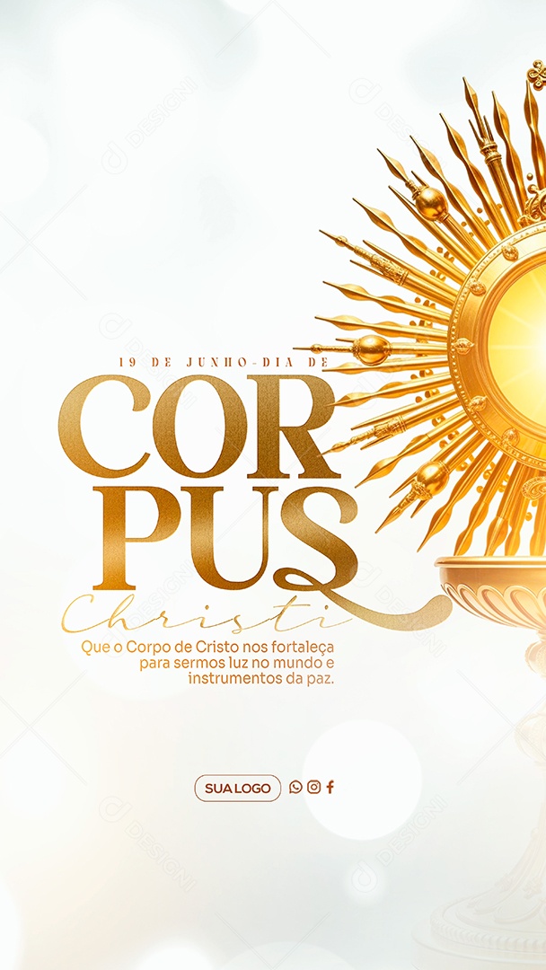 Story Dia de Corpus Christi 19 de Junho Social Media PSD Editável