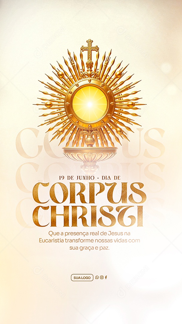 Story Dia de Corpus Christi 19 de Junho Social Media PSD Editável