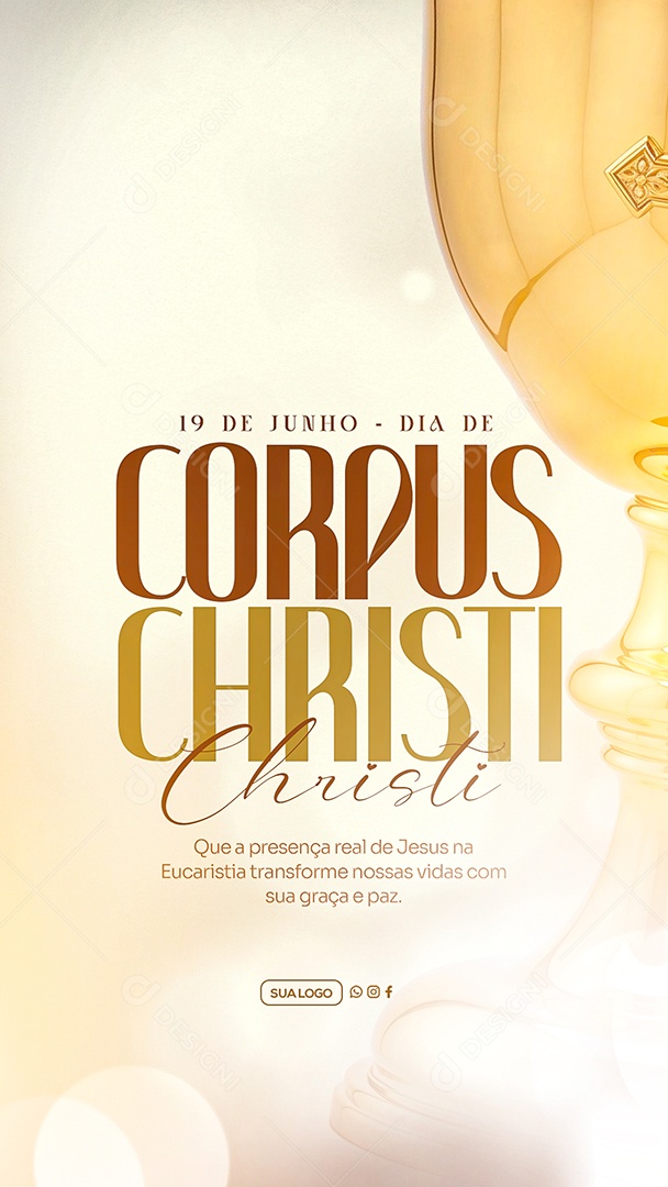 Story Dia de Corpus Christi 19 de Junho Social Media PSD Editável