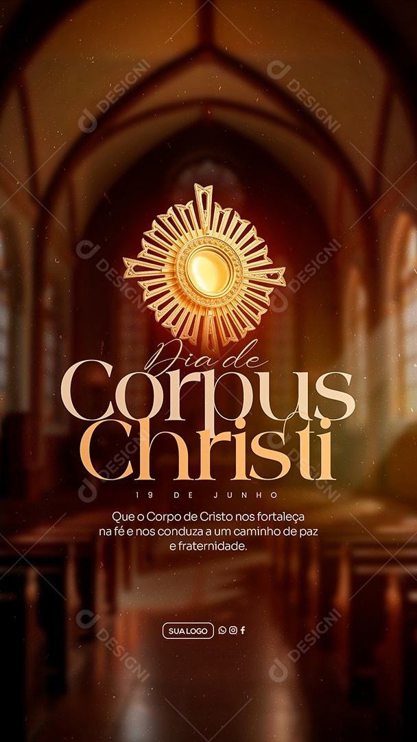 Story Dia de Corpus Christi 19 de Junho Social Media PSD Editável