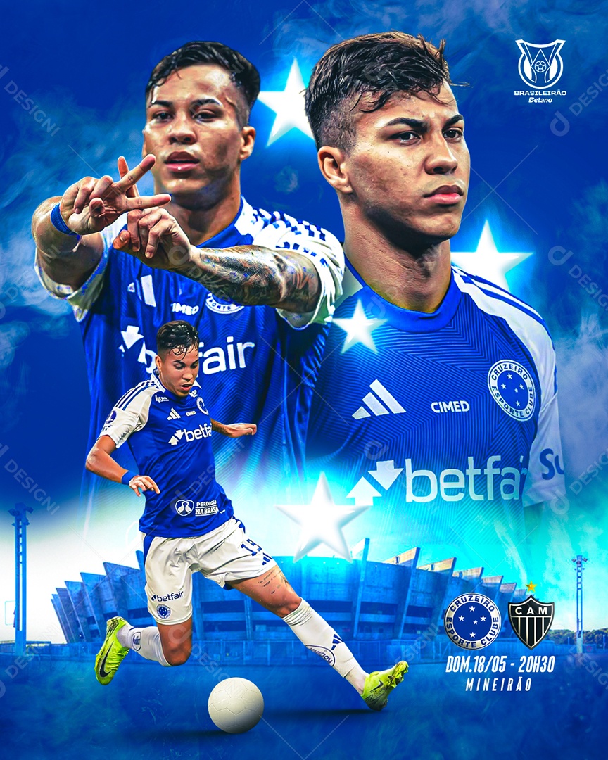 Feed Flyer Jogo De Futebol Social Media PSD Editável