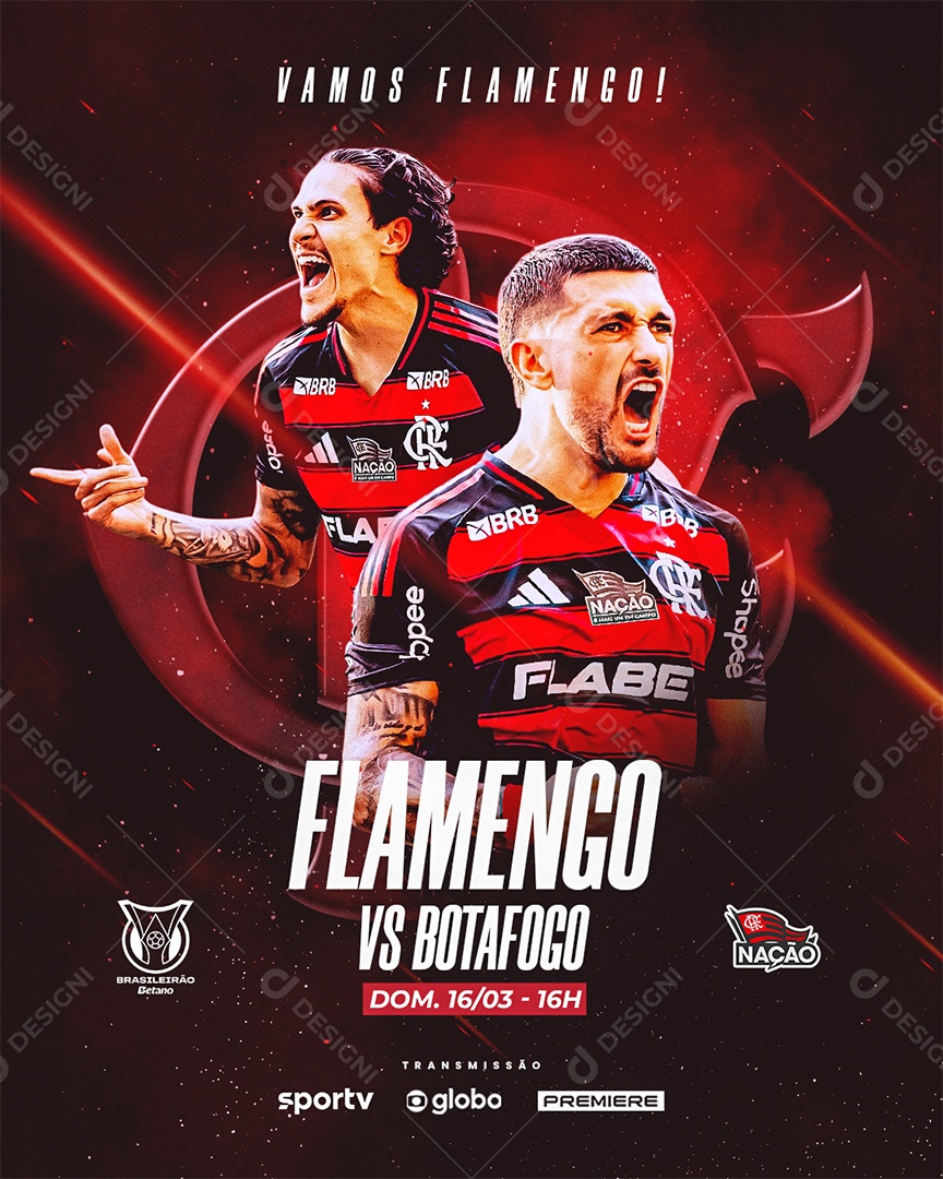 Feed Flyer Jogo De Futebol Social Media PSD Editável