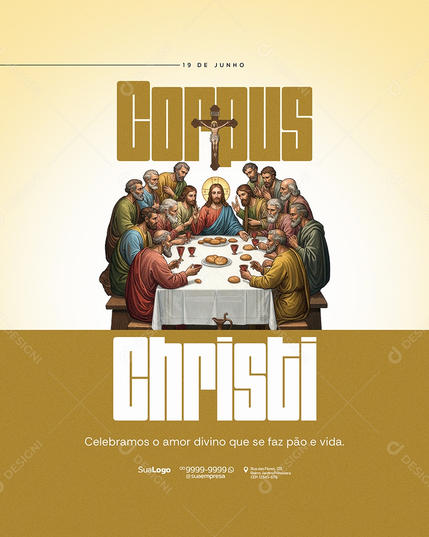 Dia de Corpus Christi 30 de Maio Social Media PSD Editável