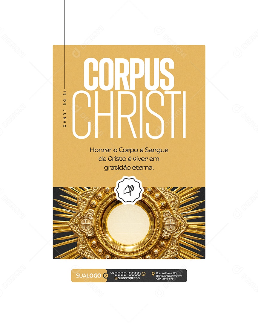 Dia de Corpus Christi 30 de Maio Social Media PSD Editável
