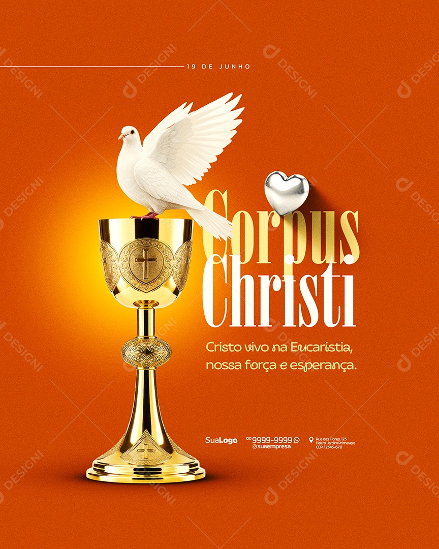 Dia de Corpus Christi 30 de Maio Social Media PSD Editável