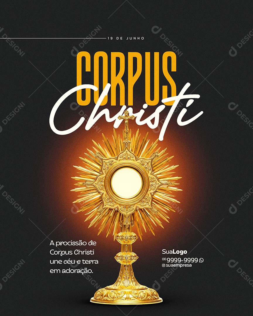 Dia de Corpus Christi 30 de Maio Social Media PSD Editável