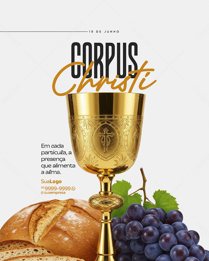 Dia de Corpus Christi 30 de Maio Social Media PSD Editável