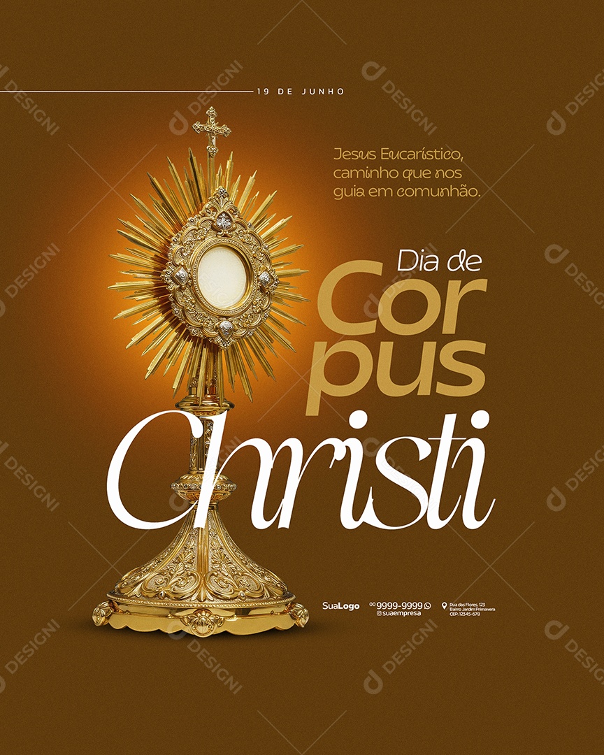 Dia de Corpus Christi 30 de Maio Social Media PSD Editável