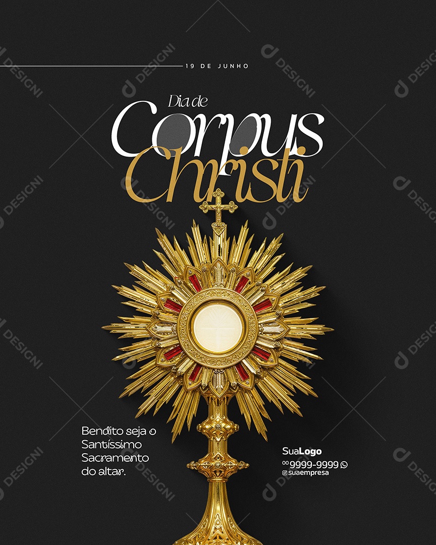 Dia de Corpus Christi 30 de Maio Social Media PSD Editável