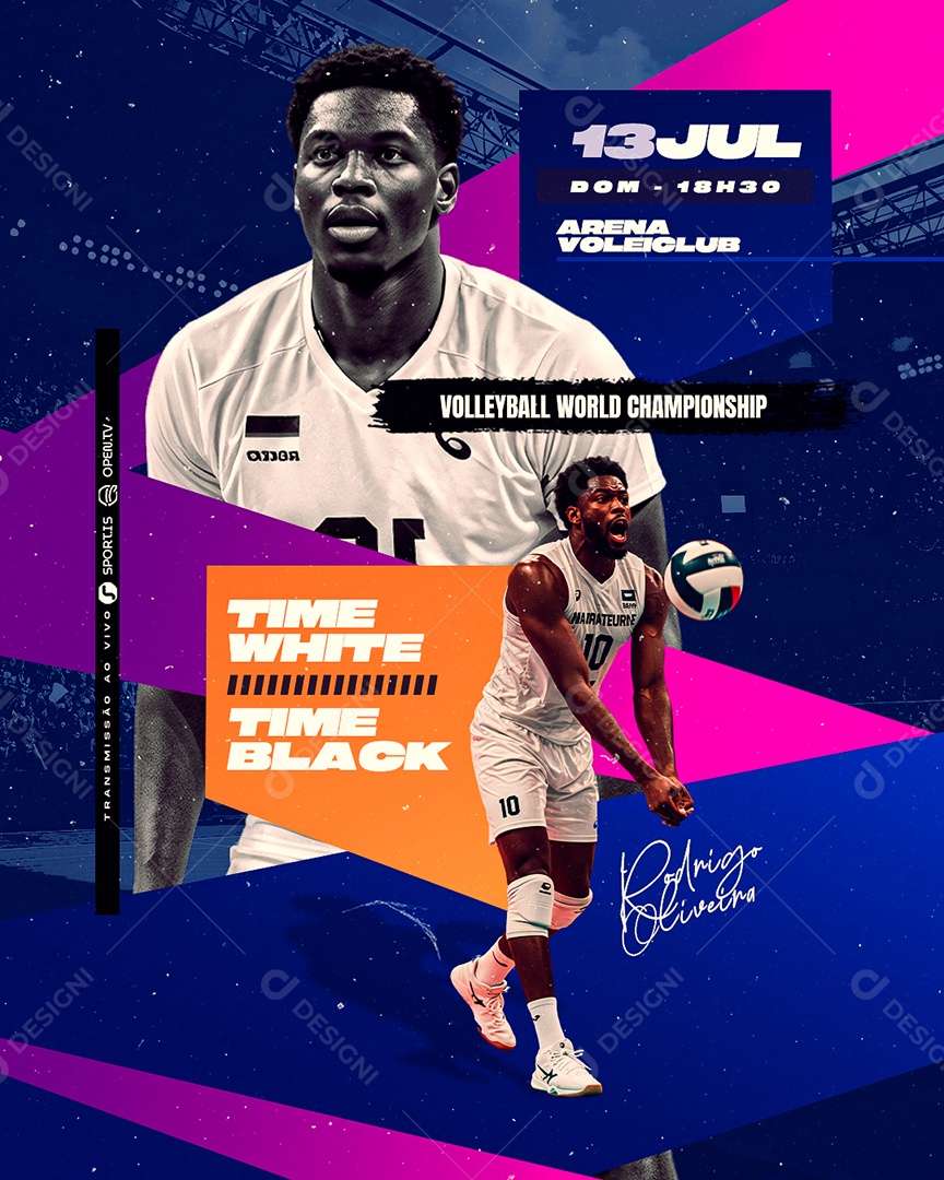 Volleyball World Championship Social Media PSD Editável