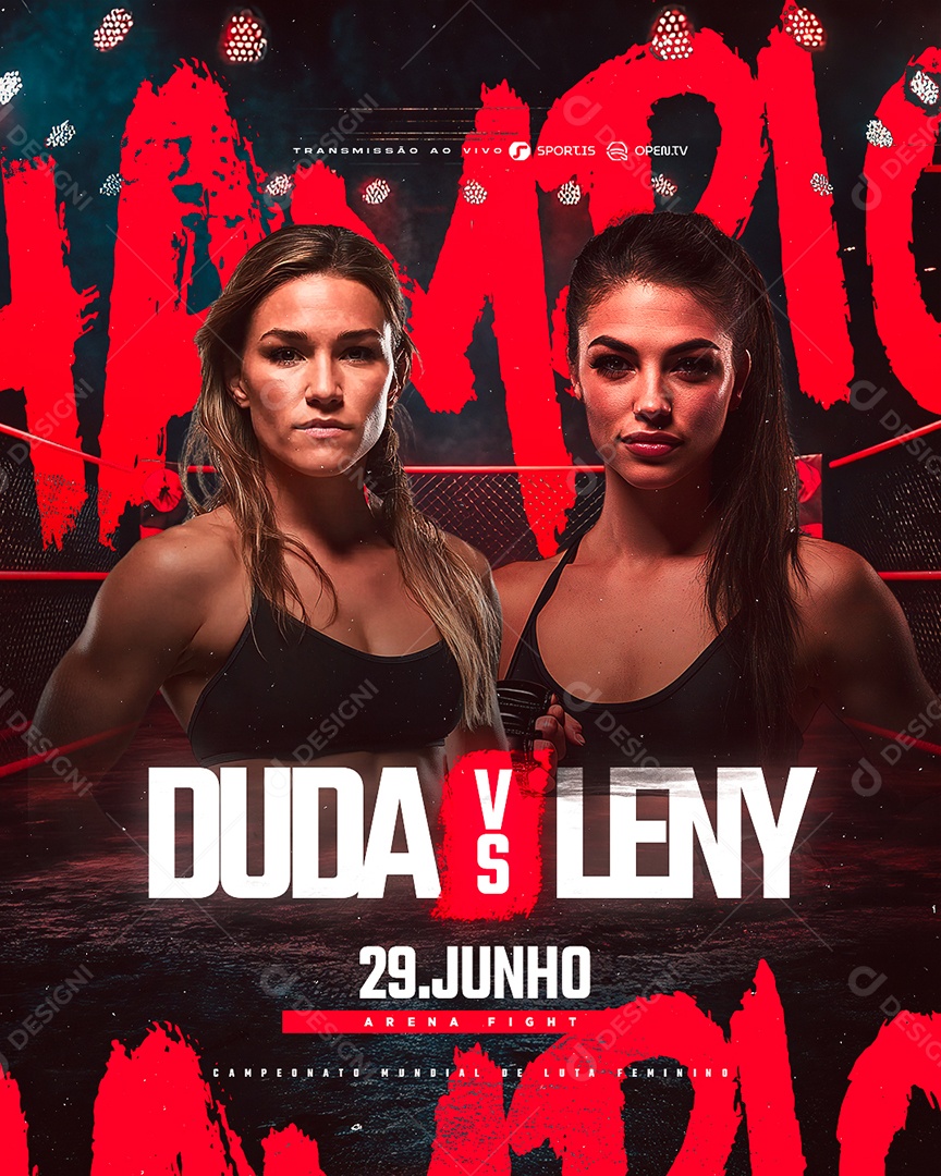 Campeonato Mundial de Luta Feminina Social Media PSD Editável