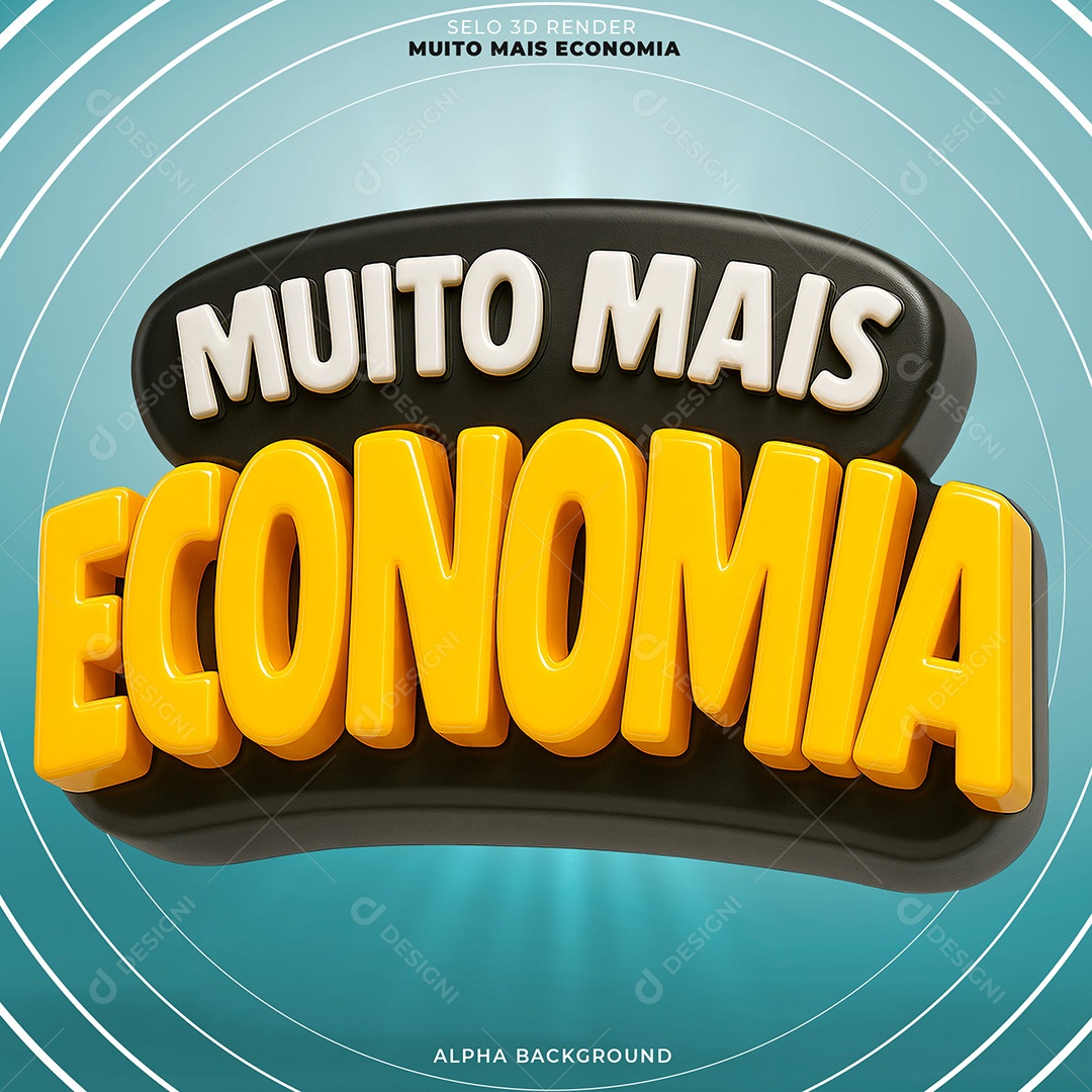 Muito Mais Economia 3D para Composição PSD