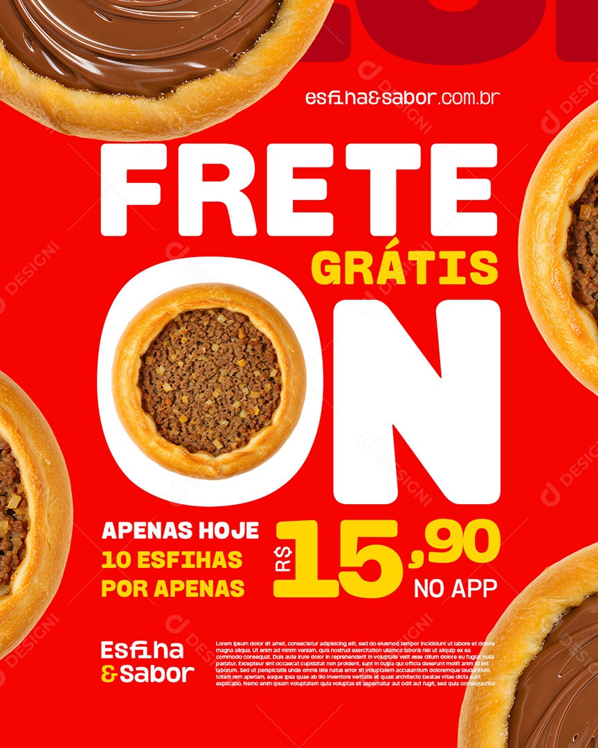 Esfiharia Frete Grátis On Social Media PSD Editável