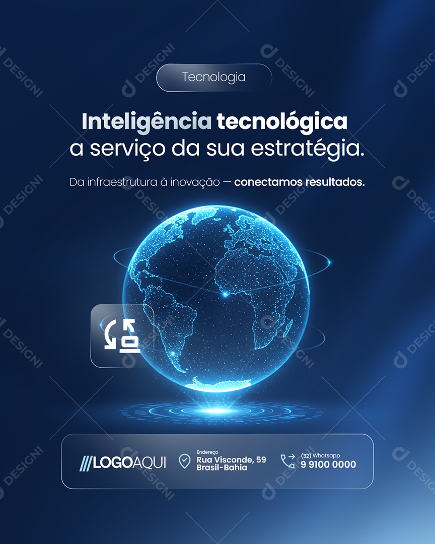 TI Tecnologia Inteligência Tecnológica Social Media PSD Editável