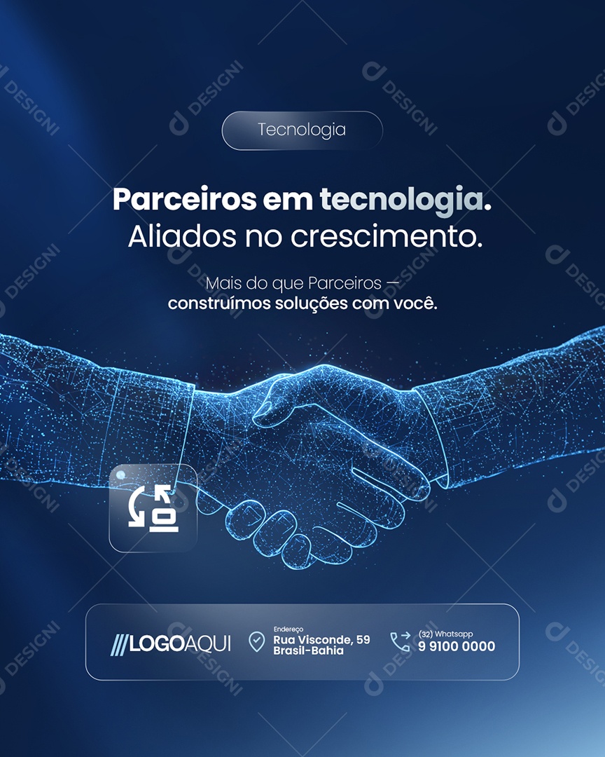 TI Tecnologia Parceiros em Tecnologia Social Media PSD Editável