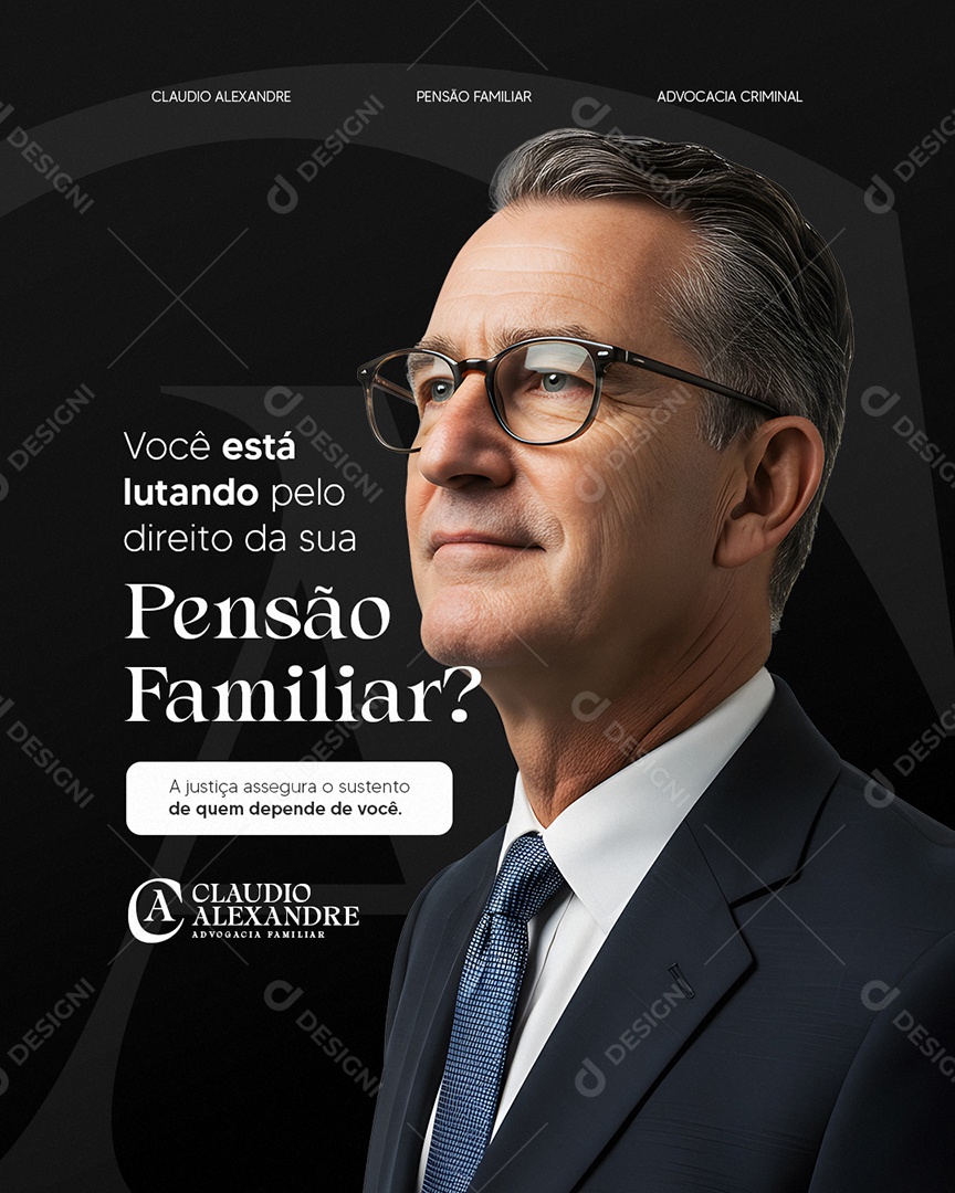 Advocacia Pensão Familiar Social Media PSD Editável