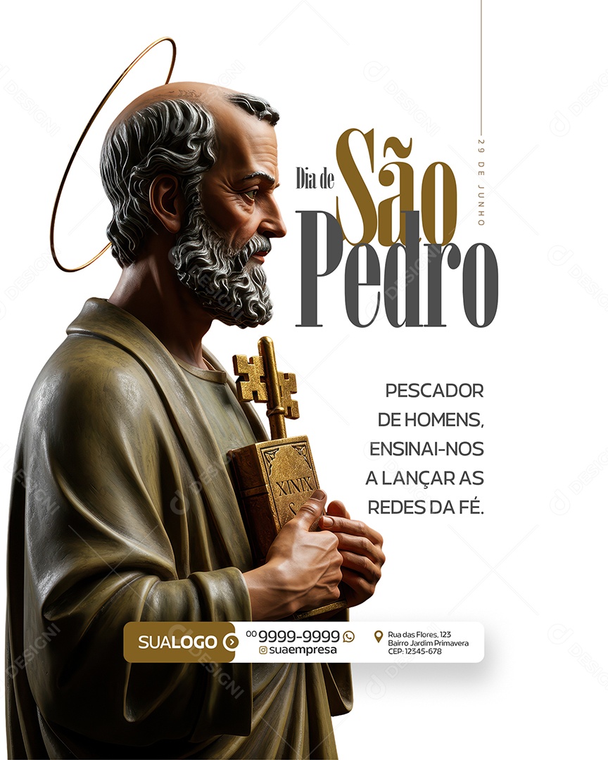 Social Media São Pedro e São Paulo 29 de Junho PSD Editável