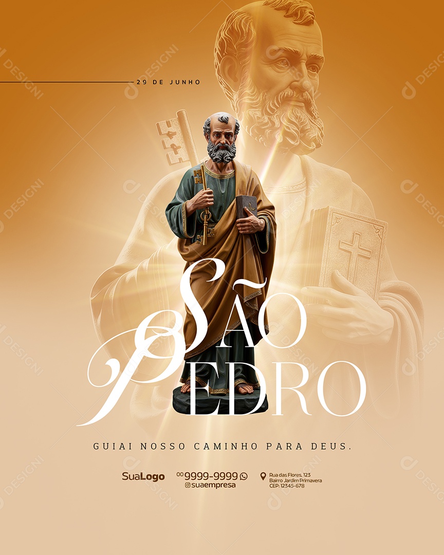 Social Media São Pedro e São Paulo 29 de Junho PSD Editável