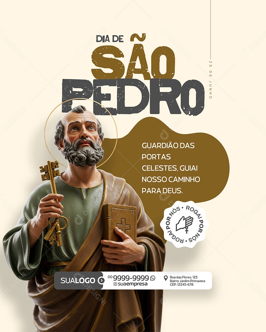 Social Media São Pedro e São Paulo 29 de Junho PSD Editável