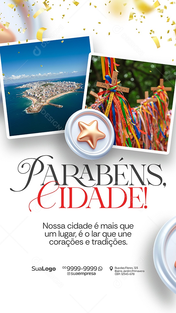 Story Parabéns Cidade pelos seus 120 Anos Social Media PSD Editável