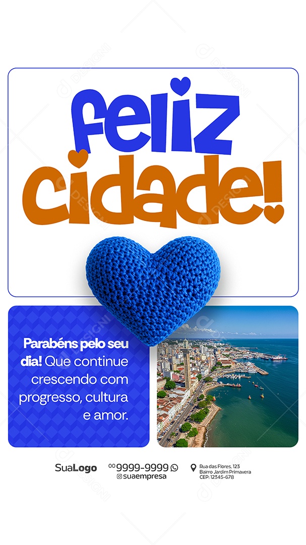 Story Parabéns Cidade pelos seus 110 Anos Social Media PSD Editável