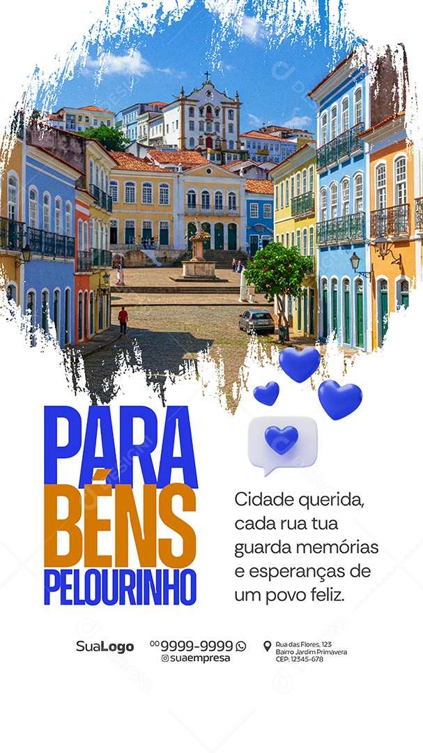 Story Parabéns Cidade pelos seus 90 Anos Social Media PSD Editável