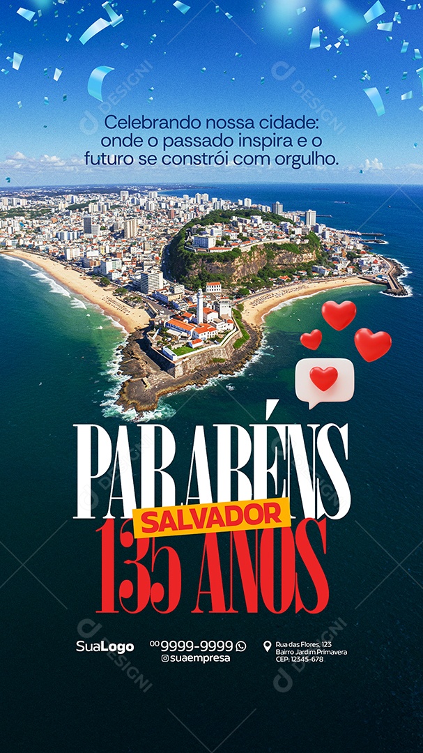 Story Parabéns Cidade pelos seus 80 Anos Social Media PSD Editável