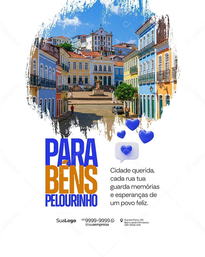 Parabéns Cidade pelos seus 78 Anos Social Media PSD Editável