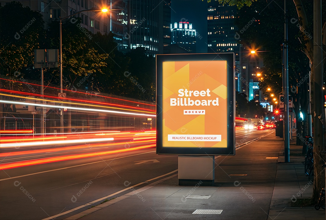 Mockup Poster Publicitário PSD Editável