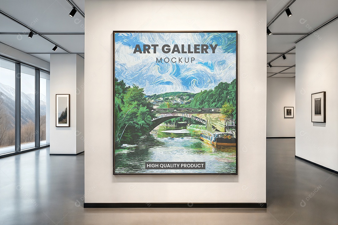 Mockup Galeria de Arte PSD Editável