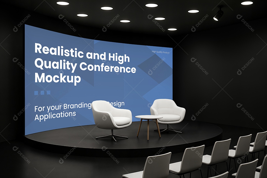 Espaço de Evento Com Palco Mockup PSD Editável