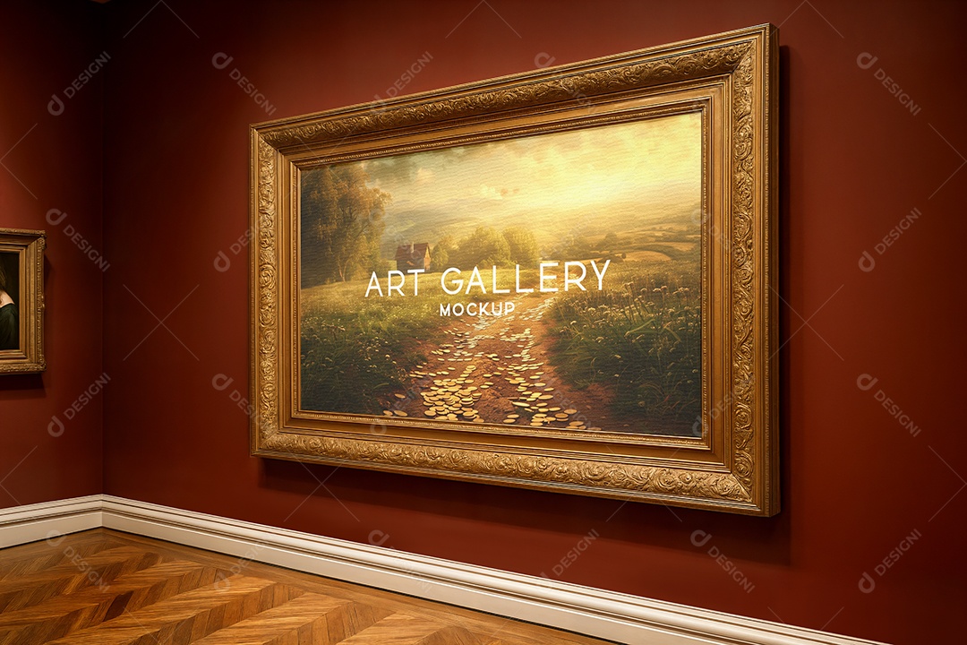 Mockup Galeria de Arte PSD Editável