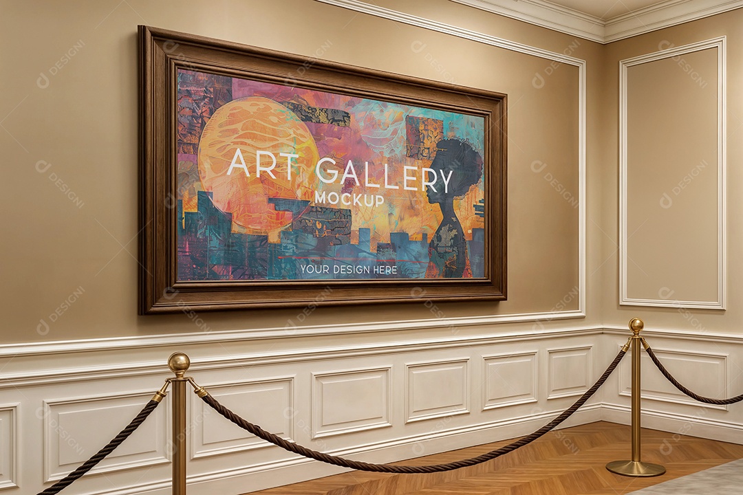 Mockup Galeria de Arte PSD Editável